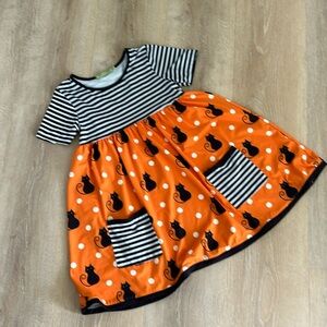 Millie Loves Lily Black Cat Dress Size 10